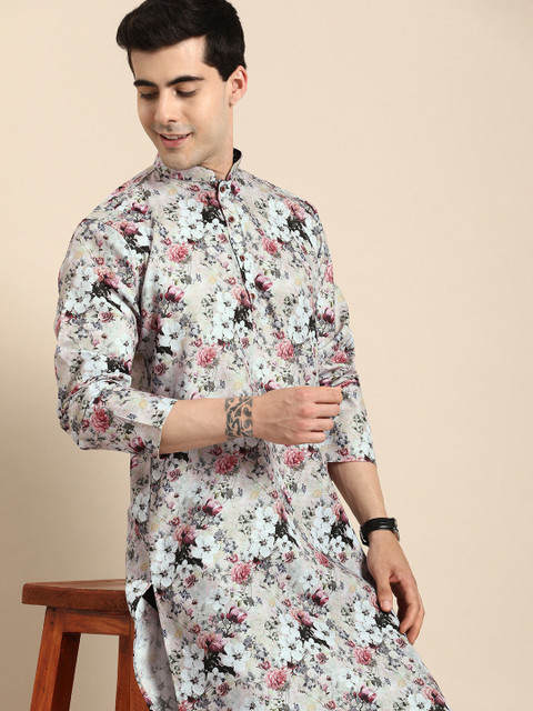 Anouk Men Floral Printed Kurta