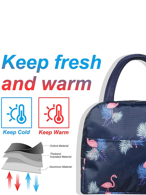 HOUSE OF QUIRK Insulated Thermal Cooler Fabric Lunch Bag - Image 7
