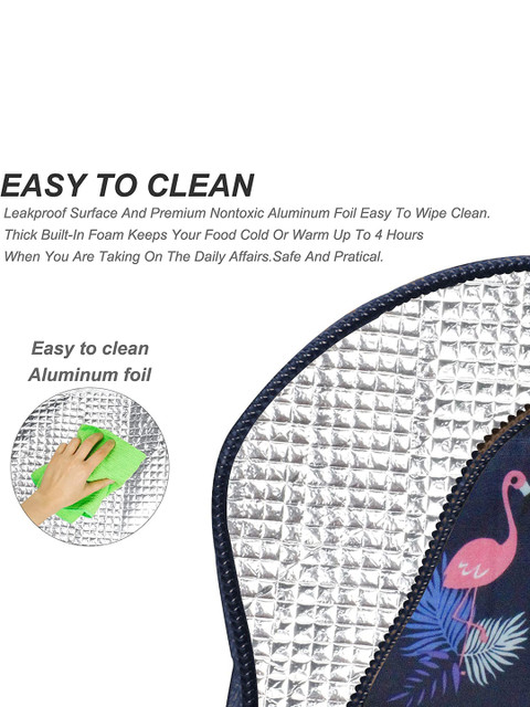 HOUSE OF QUIRK Insulated Thermal Cooler Fabric Lunch Bag - Image 6