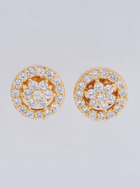 Kushal's Fashion Jewellery Embellished Rhodium Plated Classic Studs - Image 2