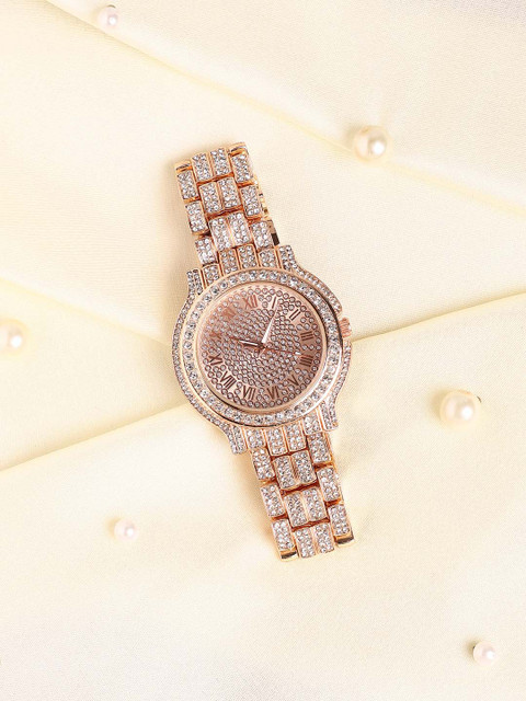 HAUTE SAUCE Women Embellished Bracelet Style Straps Watch SS23_HSWC1124