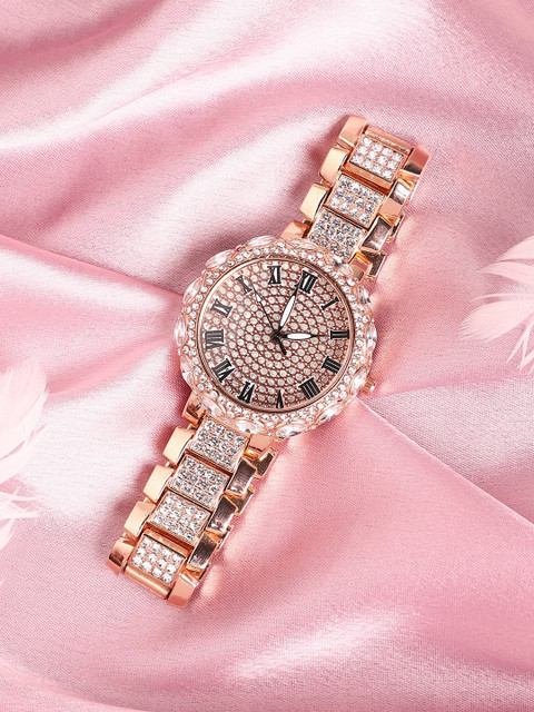 HAUTE SAUCE Women Embellished Bracelet Style Straps Watch SS23_HSWC1092