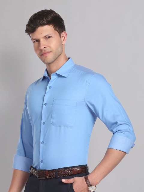 AD By Arvind Everlast Press Herringbone Weave Formal Shirt - Image 3