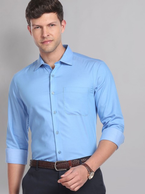 AD By Arvind Everlast Press Herringbone Weave Formal Shirt - Image 6