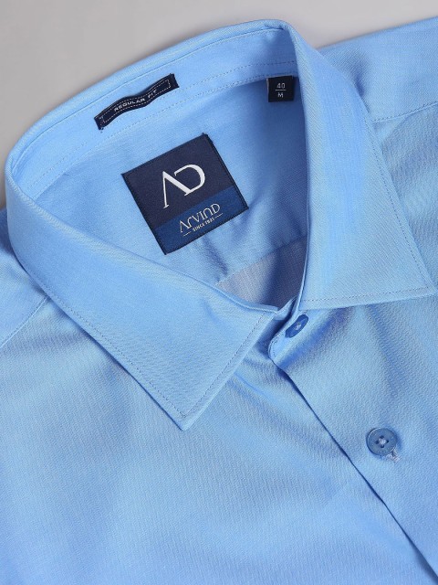 AD By Arvind Everlast Press Herringbone Weave Formal Shirt - Image 2