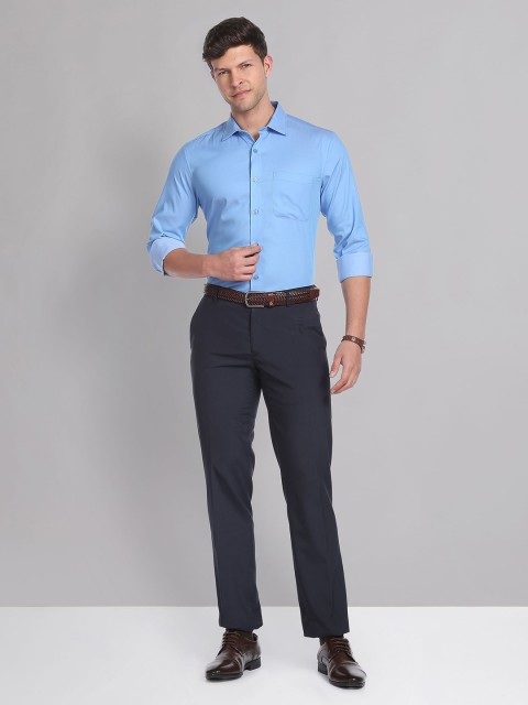 AD By Arvind Everlast Press Herringbone Weave Formal Shirt - Image 5