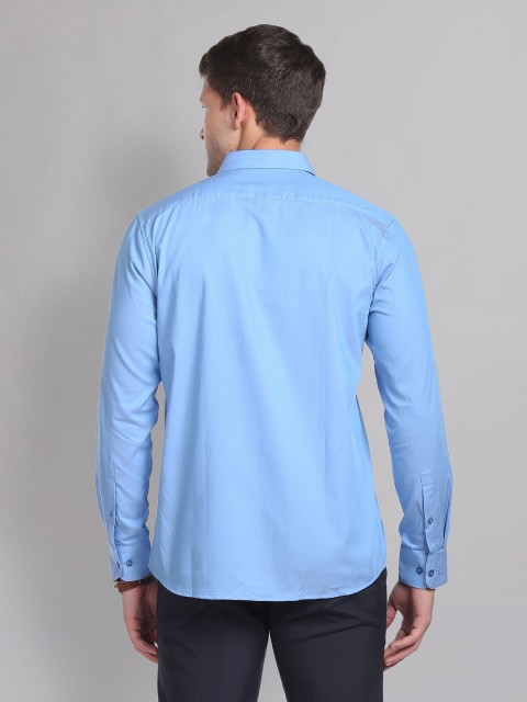 AD By Arvind Everlast Press Herringbone Weave Formal Shirt - Image 4