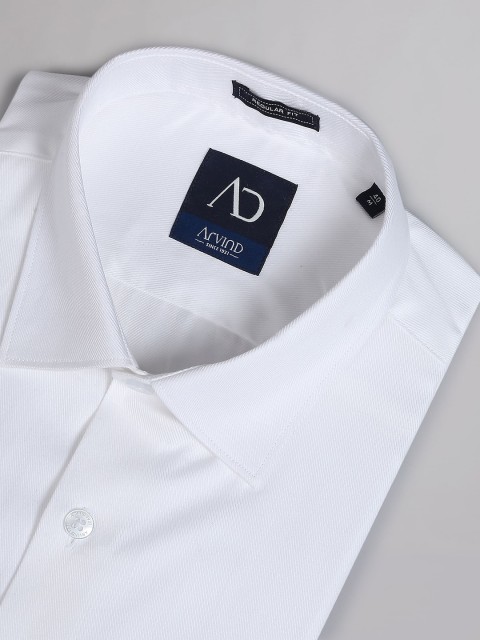 AD By Arvind Textured Self Design Pure Cotton Formal Shirt - Image 7