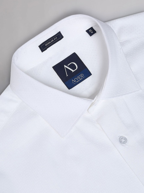 AD By Arvind Textured Self Design Pure Cotton Formal Shirt - Image 2
