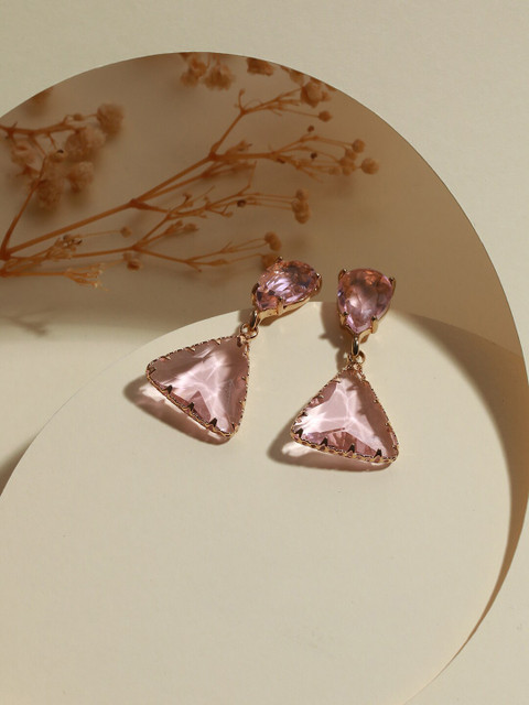 Jazz and Sizzle Gold-Plated Contemporary Drop Earrings