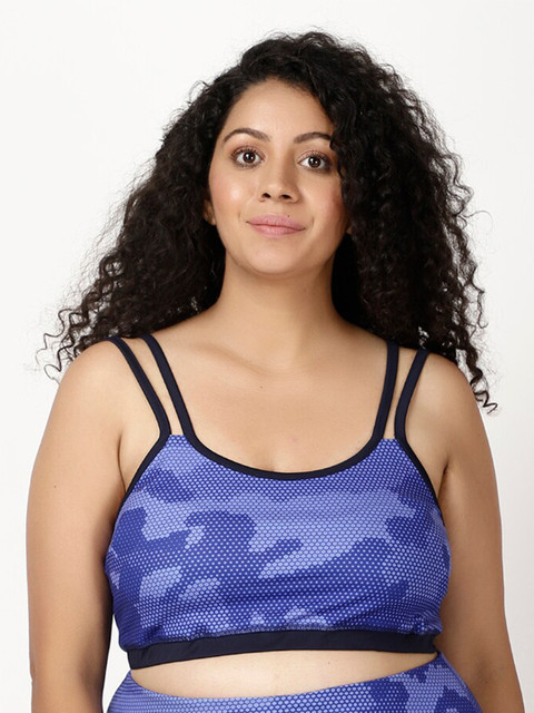 STUDIOACTIV Plus Size Printed Non Padded Full Coverage Super Support Bra