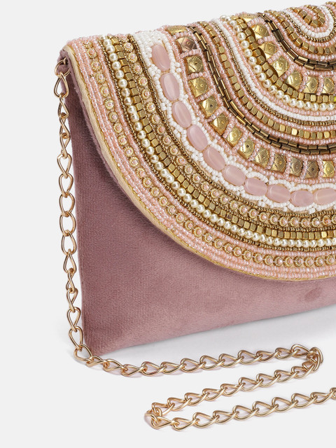 Peora Embroidered Embellished Purse Clutch - Image 7