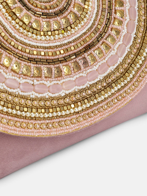 Peora Embroidered Embellished Purse Clutch - Image 6