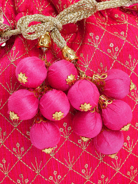 Peora Embroidered Embellished Potli - Image 6