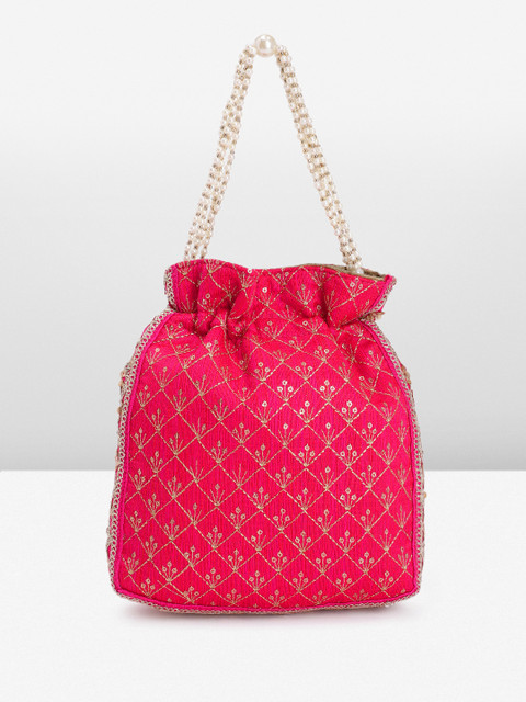 Peora Embroidered Embellished Potli - Image 3