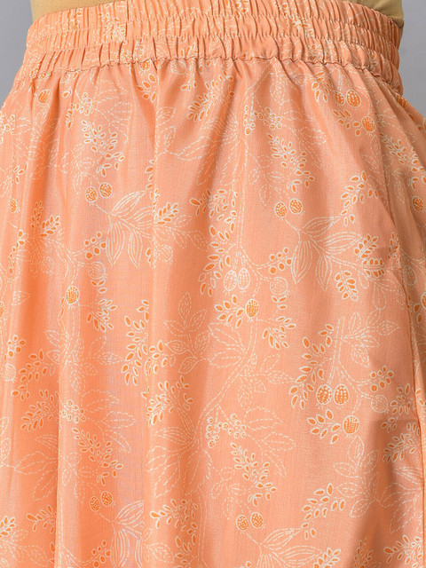 AURELIA Floral Printed Band Collar A-Line Kurta with Palazzos - Image 7