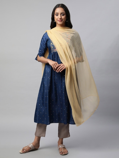 AURELIA Solid Machine Weave Dupatta