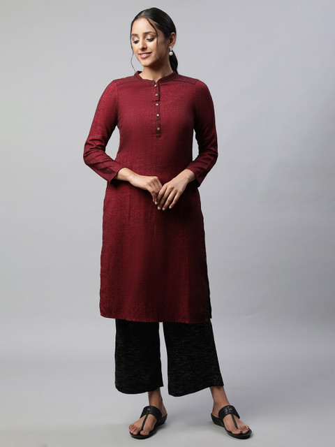 elleven Women Self Design Wide Leg Slip-On Knitted Palazzo - Image 5