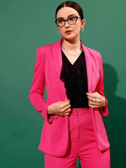 STREET 9 Shawl Collar Slim-Fit Single-Breasted Formal Blazer