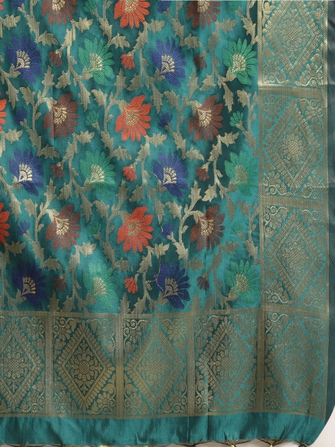 LOOM LEGACY Woven Design Cotton Silk Dupatta With Zari - Image 2