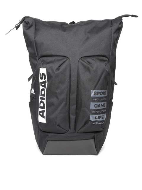 Adidas Men Black Athletic ID CCS Brand Logo Backpack