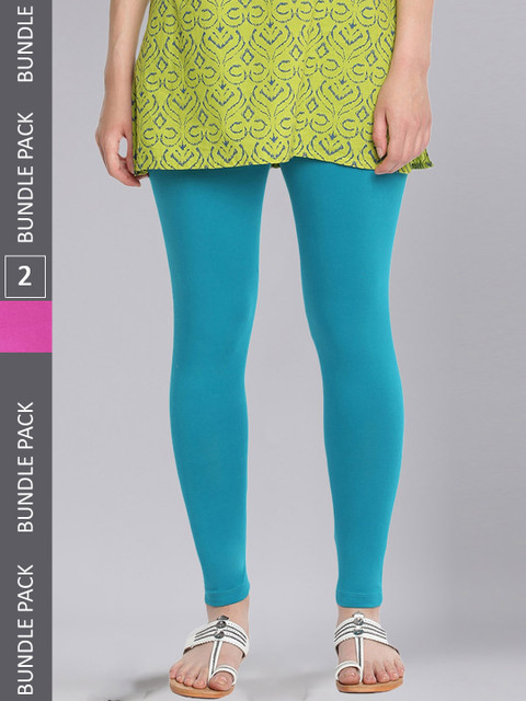 Dollar Missy Women Pack Of 2 Cotton Super Soft Ankle Length Leggings