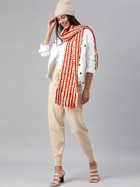Magic Needles Self Design Acrylic Scarf