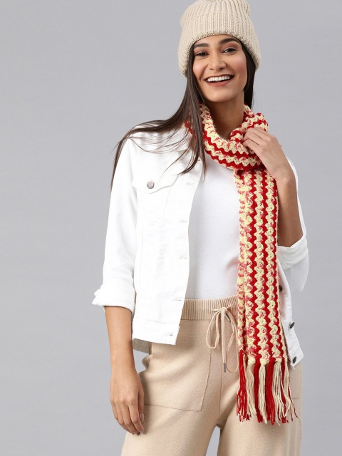 Magic Needles Self Design Acrylic Scarf - Image 3