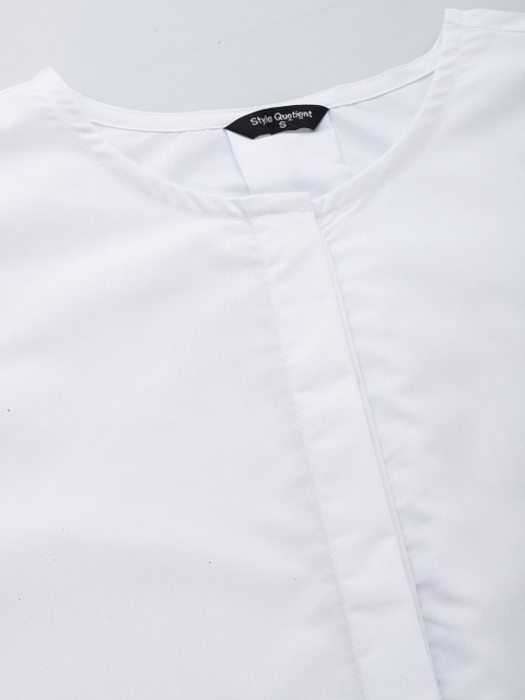 Style Quotient Puff Sleeves Cotton Shirt Style Top - Image 6