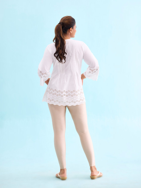 Go Colors Slim-Fit Shimmer Ankle-Length Leggings - Image 4