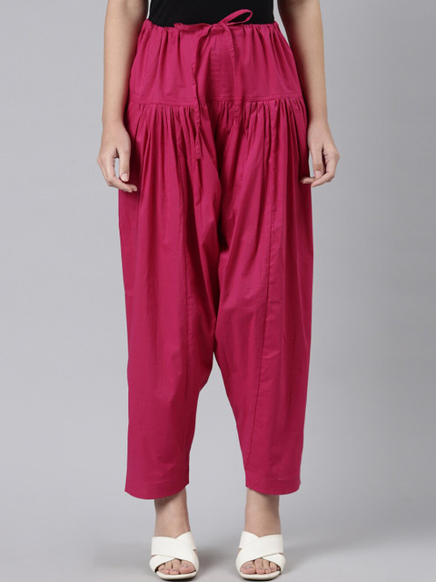 Go Colors Women Mid-Rise Pure Cotton Relaxed Fit Salwar