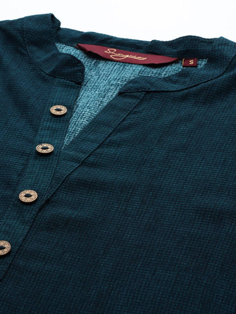 Sangria X fwd Printed Mandarin Collar Short Kurti - Image 2