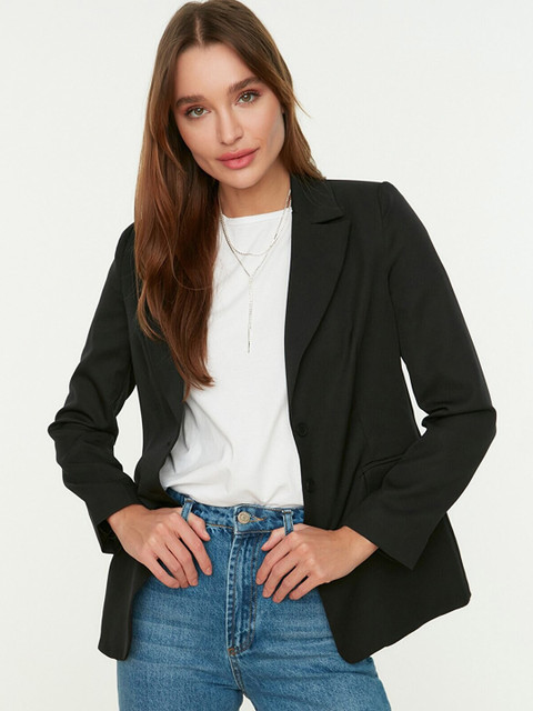 Trendyol Notched Lapel Long Sleeves Single Breasted Blazers