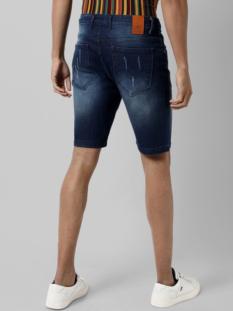 Campus Sutra Men Medium-Washed Regular Fit Denim Shorts - Image 4