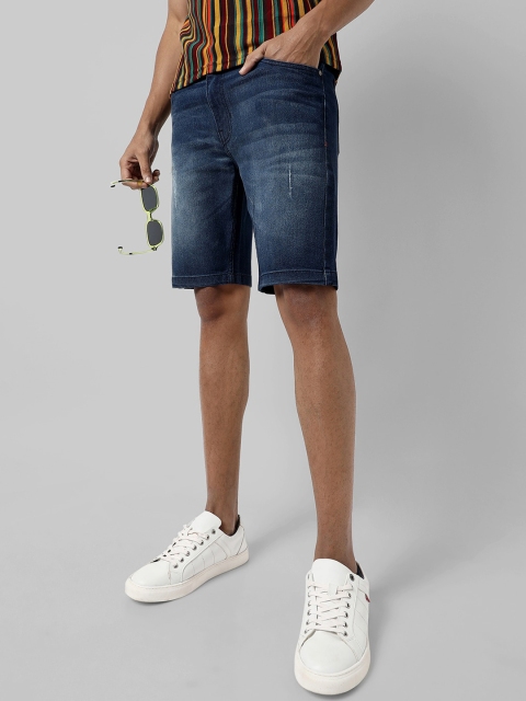 Campus Sutra Men Medium-Washed Regular Fit Denim Shorts - Image 3