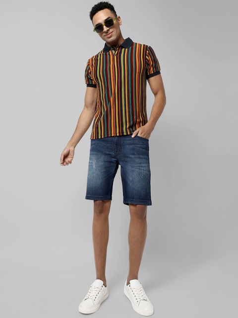 Campus Sutra Men Medium-Washed Regular Fit Denim Shorts - Image 5