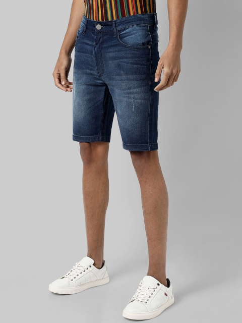 Campus Sutra Men Medium-Washed Regular Fit Denim Shorts - Image 2