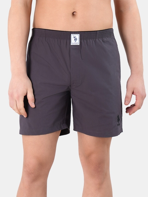 U.S. Polo Assn. Men Pure Cotton Brushed Elastic Boxer I108-G07-PL