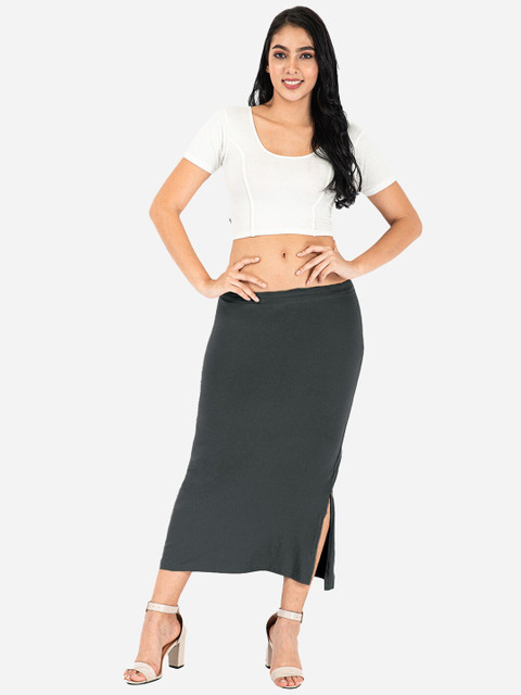 indian flower Side Slit Saree Shapewear - Image 4