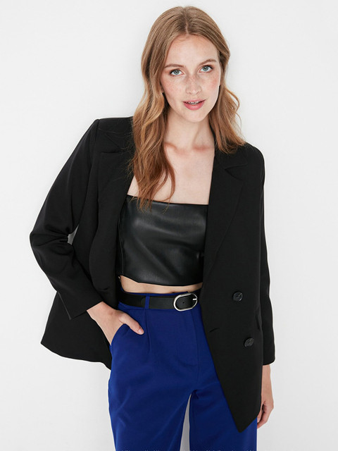 Trendyol Women Double-Breasted Casual Blazer