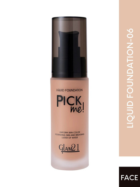 GLAM21 Pick Me Liquid Foundation for Non-Sticky Instant Spotless Glow 34 g - Shade 06
