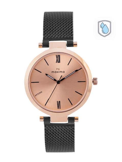 maxima Women Bimetal Analogue Watch 66581CMLT