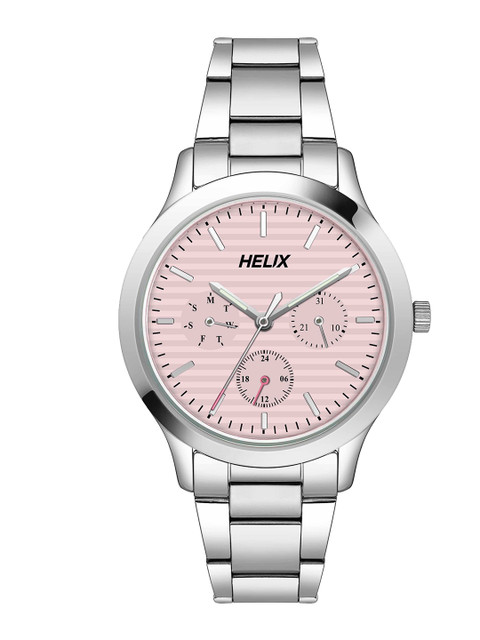 Helix By Timex Pink Round Dial Analog Women's Watch - TW053HL00