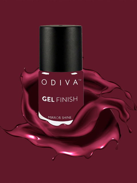 ODIVA Gel Finish Mirror Shine Long-Wearing Nail Polish 11 ml - Berry Crush 004 - Image 2
