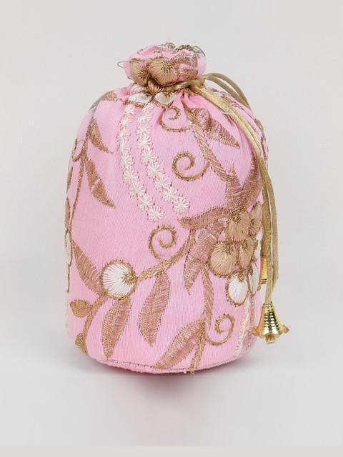 LIKAA Floral Embroidered Potli Clutch - Image 4