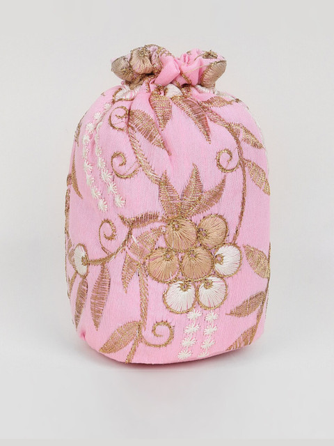 LIKAA Floral Embroidered Potli Clutch - Image 5