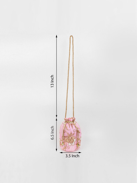LIKAA Floral Embroidered Potli Clutch - Image 7