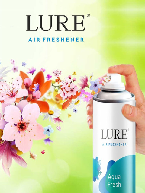 LURE 3 Pieces of Air Freshener - Green Valley,Floral Mist and Oud & Saffron-220ml Each - Image 3