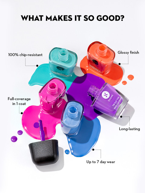 SUGAR Tip Tac Toe Long Lasting Glossy Nail Lacquer 9 ml - Purple Passion 04 - Image 4