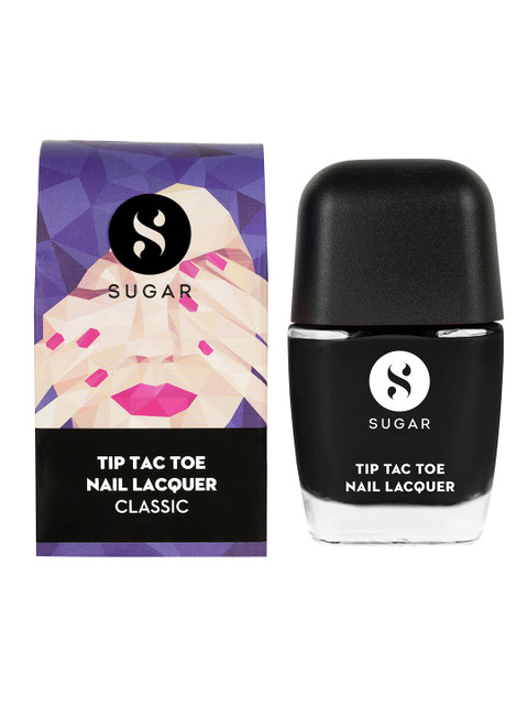 SUGAR Tip Tac Toe Long Lasting Glossy Nail Lacquer 9ml - Bounce Black 19 - Image 8